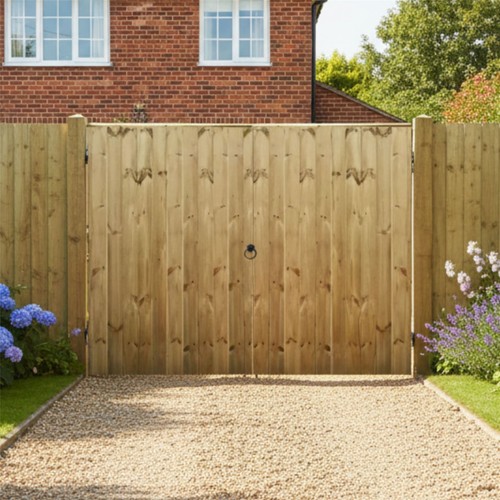 6ft driveway gates fully - t&g,