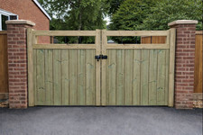 Wooden garden driveway gates