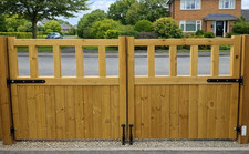 Wooden garden driveway gates