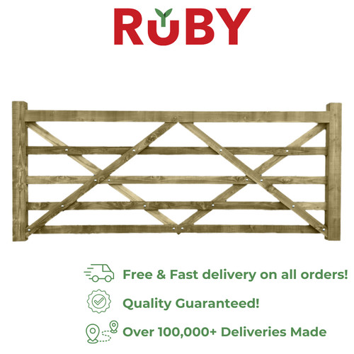 Wooden treated field gate - treated,
