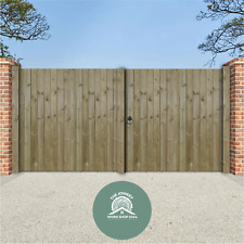 Framed wooden drive way gates