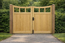 Wooden garden driveway gates