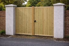 Wooden garden driveway gates